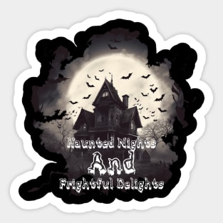 Haunted Nights and Frightful Delights Sticker